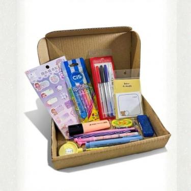 Imagem de Box Surpresa Papelaria Volta Às Aulas Itens Sortidos P/M/G 12/22/32 IT