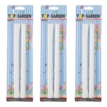 Imagem de Kit 2 Pavios Tocha Bambu 5 A 8 Horas De Queima 100% Algodão - Top Gard