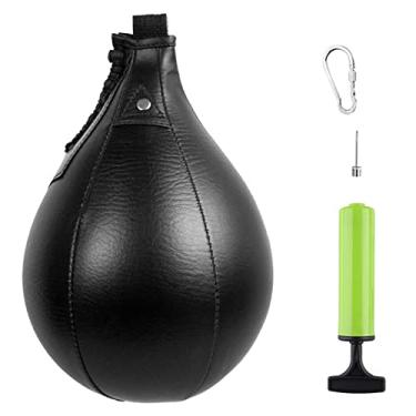 Imagem de Kit de saco soco para treino Boxe PU Couro MMA Muay Thai com bomba inflação coordenação olho-mão reflexos kickboxing combate