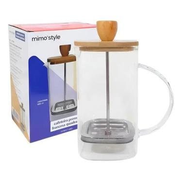 Imagem de Cafeteira Quadrada 350ml French Press com Acabamento em Bambu Café Per