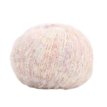 Imagem de Fio de lã macia tricô lã mistura de fios de crochê artesanato 25 g várias cores para bricolage suéteres boneca cachecóis acessórios rosa empoeirado