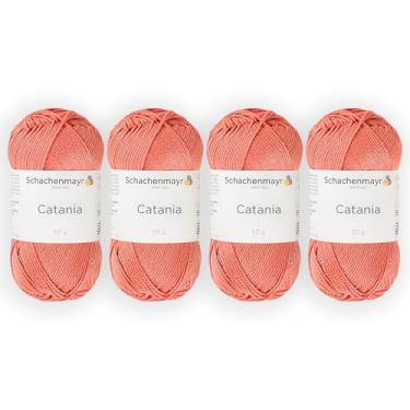 Imagem de 4 novelos/pacote Schachenmayr (SMC) Catania Originals Yarn, cada bola 50 g (125 m), 100% algodão mercerizado para fio de tricô e crochê, peso esportivo, 427 - Scampi