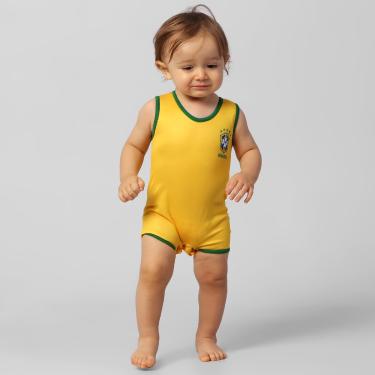 Imagem de Macacão Regata Seleção Brasil Sublimado Infantil-Unissex