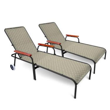 Imagem de Kit 2 Cadeiras Espreguiçadeiras Piscina Reclinável Acquaflex - Type De