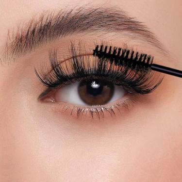 Imagem de 50 mini varinhas de rímel descartáveis de ponta fina micro pincel de cílios pequenos aplicadores de pincel de maquiagem para sobrancelhas