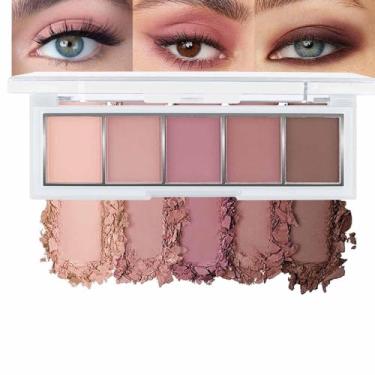 Imagem de 5 cores Matte Nude Paleta de Maquiagem de Sombra Neutro Fosco Creme Esfumaçado Mini Paleta de Sombra Maquiagem para Mulheres Mais Velhas-04