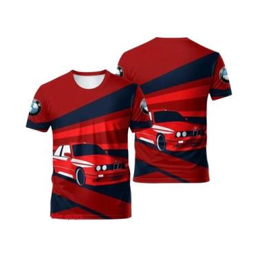 Imagem de Camiseta Esportiva De Manga Curta BMW Para Homens, Performance De Verã