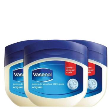 Imagem de Geleia De Vaselina 100% Pura Original Vasenol Pote 100g c/3