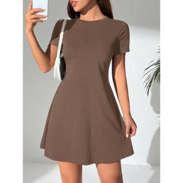 Imagem de Vestido Feminino Godê Rodado Manga Curta Primavera/Verão/Outono - Bial
