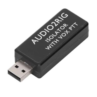 Imagem de Isolador de conector de placa de som USB AUDIO2RIG Módulo de isolamento USB 4PIN de 3,5 mm com interface de som avançada e controle PTT isolado para comunicações de rádio e