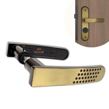 Imagem de Maçaneta para Porta Oxidada Dourada Stam Modelo 21 51254