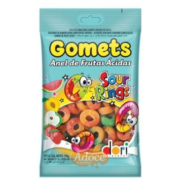 Imagem de Bala de goma gomets 150g dori, ANEL ÁCIDO