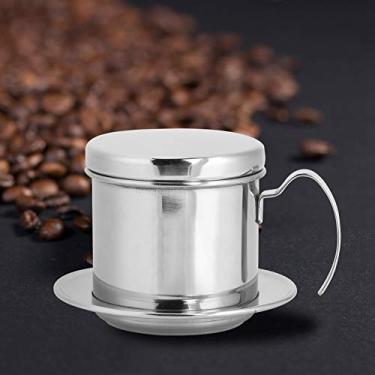 Imagem de Cafeteira de Gotejamento Aço Inoxidável Portátil Reutilizável Prática Compacta Design Exquisito para Uso em Casa Cozinha e Escritório