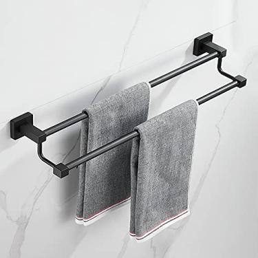 Imagem de CGKs6anmU Toalheiro de banheiro Toalheiro de 38 cm SUS 304 aço inoxidável suporte de barra de toalha de banheiro haste de toalha de cozinha suporte de parede barra de toalha acabamento preto fosco