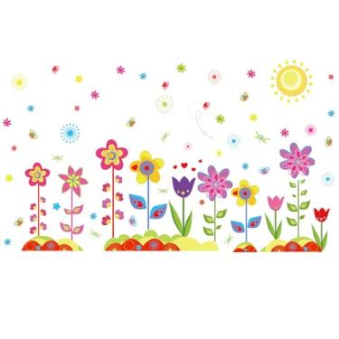 Imagem de Decalques de parede coloridos e fofos de desenho animado, adesivos de parede removíveis para decoração DIY para berçário, bebê, meninas, quarto, sala de jogos, sala de estar