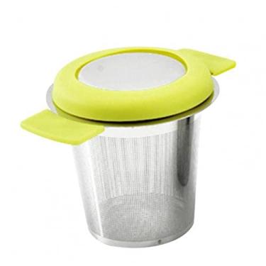 Imagem de Filtros de chá filtro de utensílios de chá à prova de ferrugem aço inoxidável superfino bule de chá filtro à prova de vazamento fino doméstico (cor: verde)