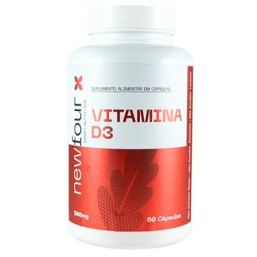 Imagem de Vitamina D3 Suplemento Alimentar 500mg 60 Cápsulas Vitamínico Uso Diário Newfour