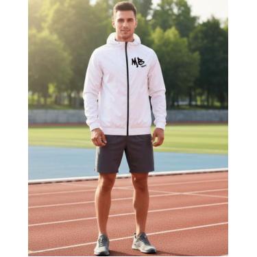 Imagem de Jaqueta Corta Vento Brasil Unissex Esportivo Impermeável - MB, Branco 
