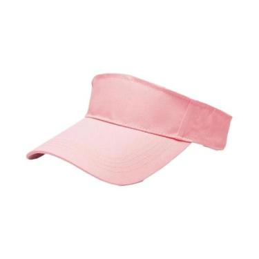 Imagem de Boné De Sol Feminino Branco De Verão Com Viseira Aberta Para Esportes 