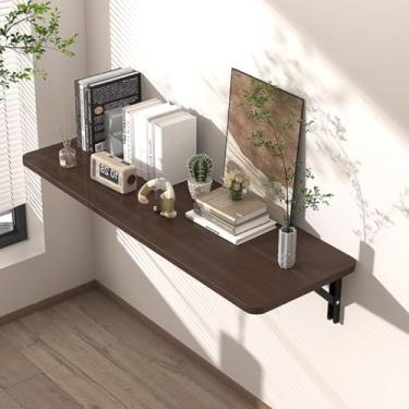 Imagem de Mesa dobrável montada na parede, mesa flutuante de parede, mesa dobrável para lavanderia, bancada de trabalho, mesa flutuante para computador, mesa dobrável para escritório, casa, cozinha