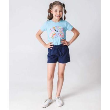 Imagem de Short Infantil Clochard Textura Marisa Tam 4 a 10 Azul-34146, Azul, 4