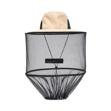 Imagem de Boné De Pesca Unissex Dobrável Com Rede Mosquiteira Oculta E Repelente