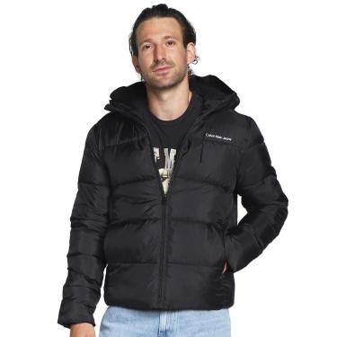 Imagem de Jaqueta Calvin Klein Jeans Masculina Hoodie Matelassê Sust Logo Preta-Masculino
