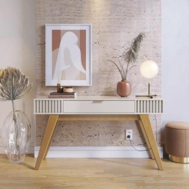 Imagem de Aparador Riviera Móveis Águas Brasileiras 1 Gaveta com Vidro 136cm Pés