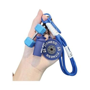 Imagem de Chaveiro De Silicone Para Academia Com Anilha De Peso E Halteres  Pres