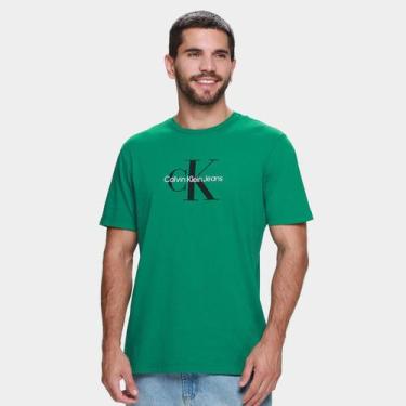 Imagem de Camiseta Calvin Klein Re Issue Masculino, Verde, GG
