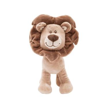 Imagem de Pelúcia Buba Para bebês Buba hipoalergênico leão e girafa, Bege, Leão