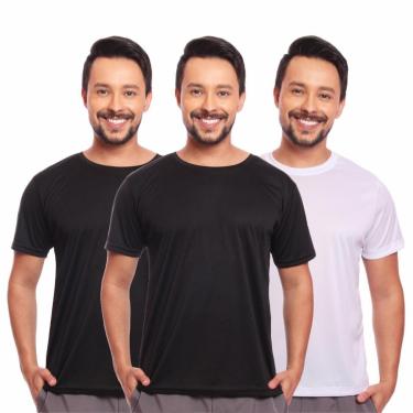 Imagem de Kit 3 Camisas Academia Esportiva Com Proteção Uv Masculina-Masculino