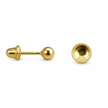 Imagem de Brinco em Ouro 18k Bola Baby - Joia Elegante e Delicada - Justino Riba