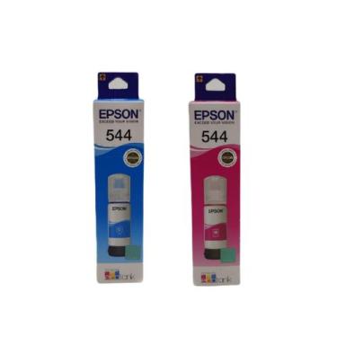 Imagem de KIT 2 REFIL TINTA 544 CIANO e MAGENTA L3110 L3150 L3160 L5190 - EPSON