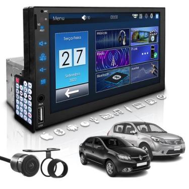 Imagem de Central Multimídia Universal Mp5 Bt 1 Din 7 Espelha Dvd Câm Sandero e 