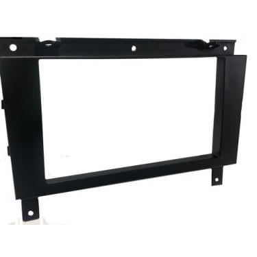 Imagem de Moldura Central Painel Multimídia Mp5 Som Automotivo 2 Din Preto Carro