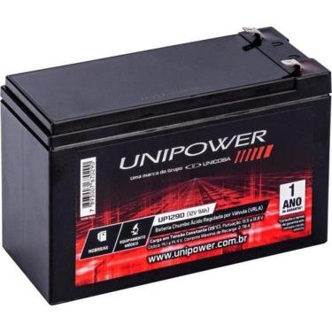 Imagem de Bateria Estacionária Selada VRLA Unipower UP1290 para Aplicações Diversas 9AH 12V