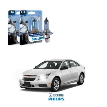 Imagem de Lâmpadas Farol GM Cruze Philips H4 BlueVision