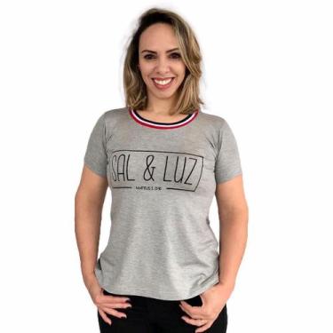 Imagem de Sal e luz (bt) decote listra - Tedy Camisetas, XG, Cinza