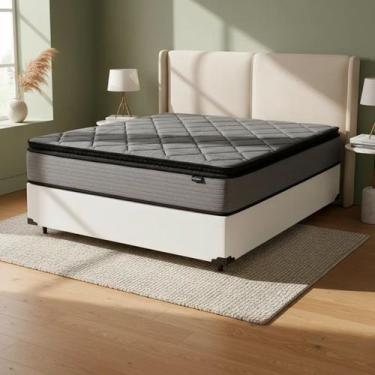 Imagem de Cama Box com Colchão de Molas Ensacadas Pillow Top UmaFlex Vitta Casal