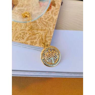 Imagem de Colares Semi Joia Místico pingente Árvore da Vida Ouro e Prata - Dondo
