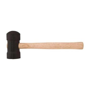 Imagem de Martelo Borracha Antifaiscante com Cabo de Madeira de 22cm - Plastcor