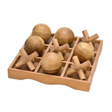 Imagem de Peça Decorativa Jogo da Velha em Madeira 30cm