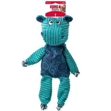 Imagem de Brinquedo Pelucia Kong Floppy Knots Jumbo hipopótamo Para Cães XL