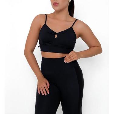Imagem de Top Bianca Preto com Alta Sustentação e Bojo Removível - no-brand, M
