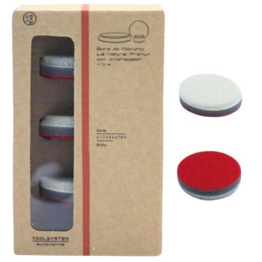 Imagem de Boina polimento lã natural toolsystem 1,5 polegadas kit com 3 unidades