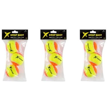 Imagem de Bola Beach Tennis Drop Shot ITF 3 pack de 3 unid.