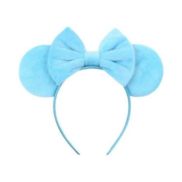 Imagem de Tiara De Veludo Com Orelhas De Rato Para Meninas, Faixa De Cabelo Maci