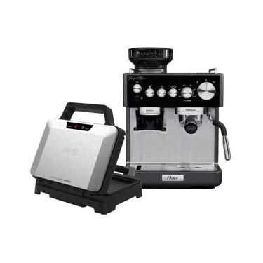 Imagem de Kit Cafeteira Espresso Nova Perfect Brew e Sanduicheira Inox Preto 1,8L 220V Oster