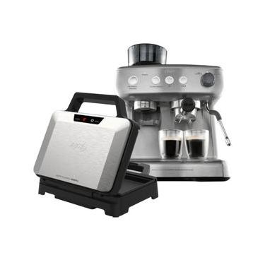Imagem de Kit Cafeteira Espresso Xpert Perfect Brew BVSTEM7300 e Sanduicheira Inox Multiuso OSAN500 Cinza